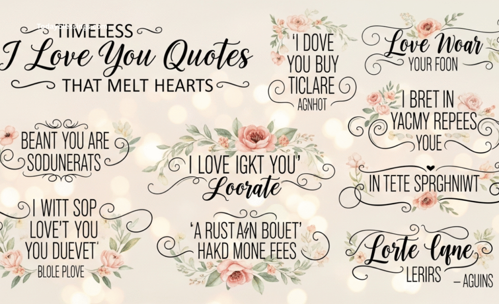 Timeless I Love You Quotes That Melt Hearts