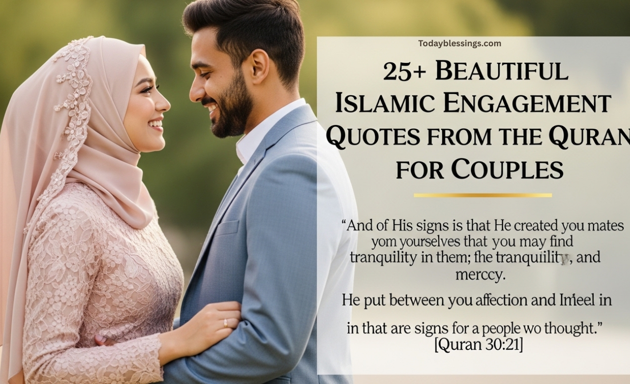 25+ Beautiful Islamic Engagement Quotes from the Quran for Couples