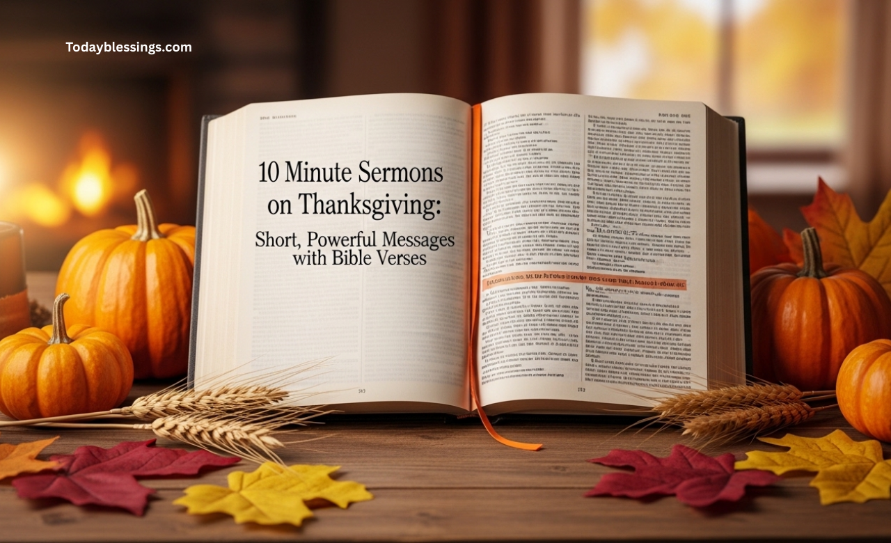 10 Minute Sermons on Thanksgiving: Short, Powerful Messages with Bible Verses