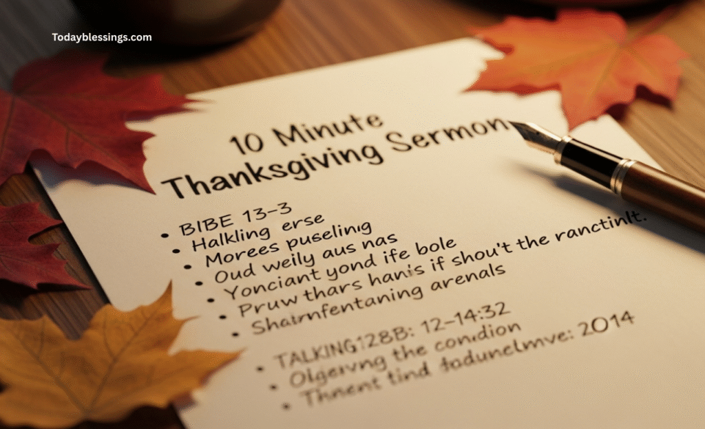 10 minute Thanksgiving sermon with Bible verses