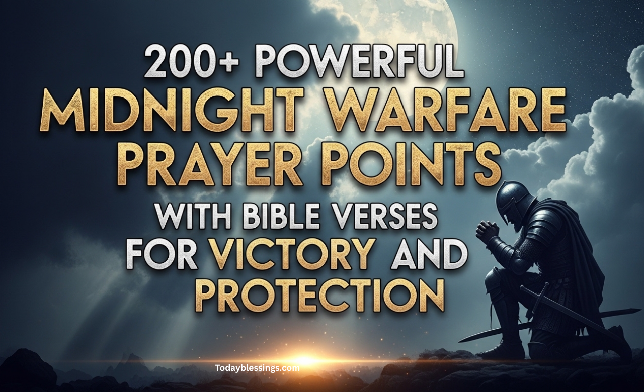 200+ Powerful Midnight Warfare Prayer Points with Bible Verses for Victory and Protection