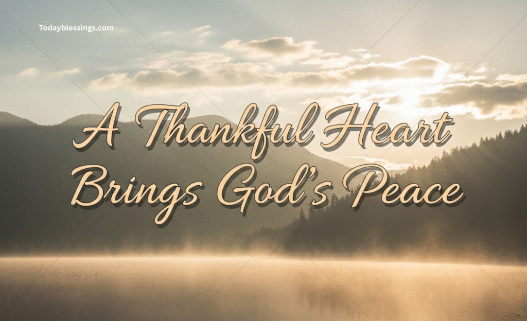 A Thankful Heart Brings God’s Peace