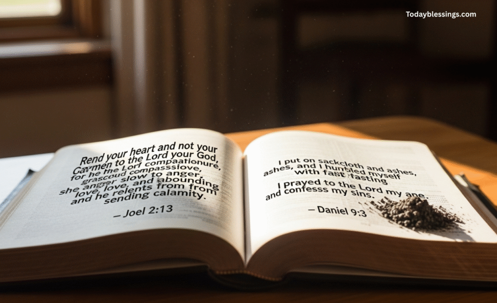 Bible verses about repentance and ashes