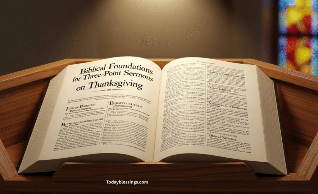 Biblical Foundations for Three-Point Sermons on Thanksgiving