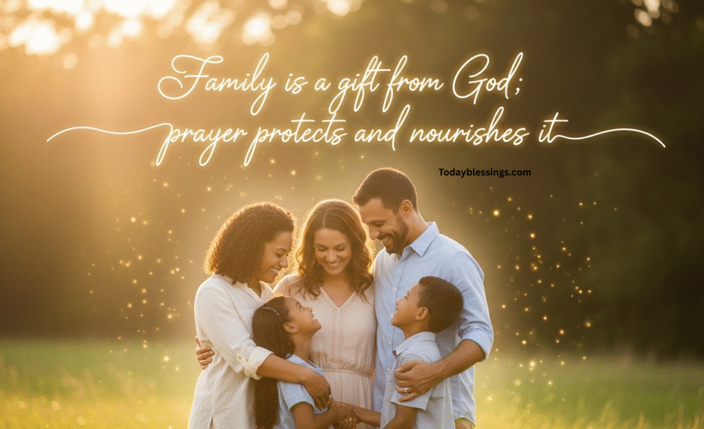 Family is a gift from God; prayer protects and nourishes it