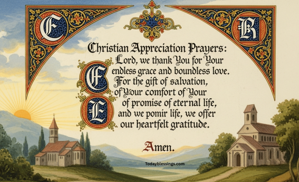 Christian appreciation prayers