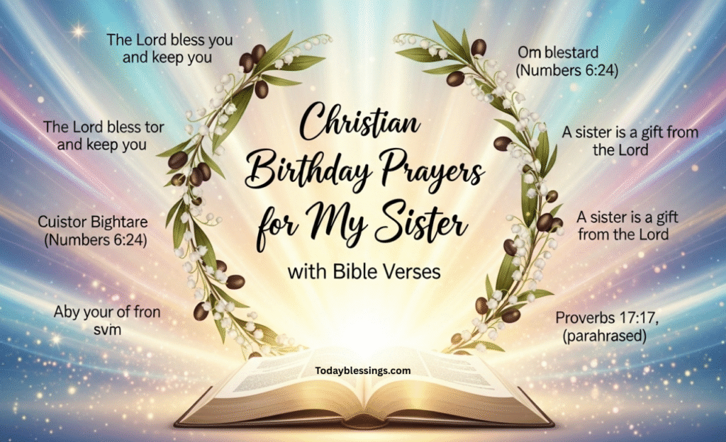 Christian Birthday Prayers for My Sister with Bible Verses