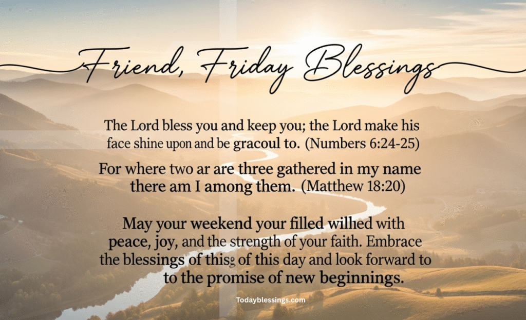 Friday Blessings with Bible Verses and Faith-Based Encouragement