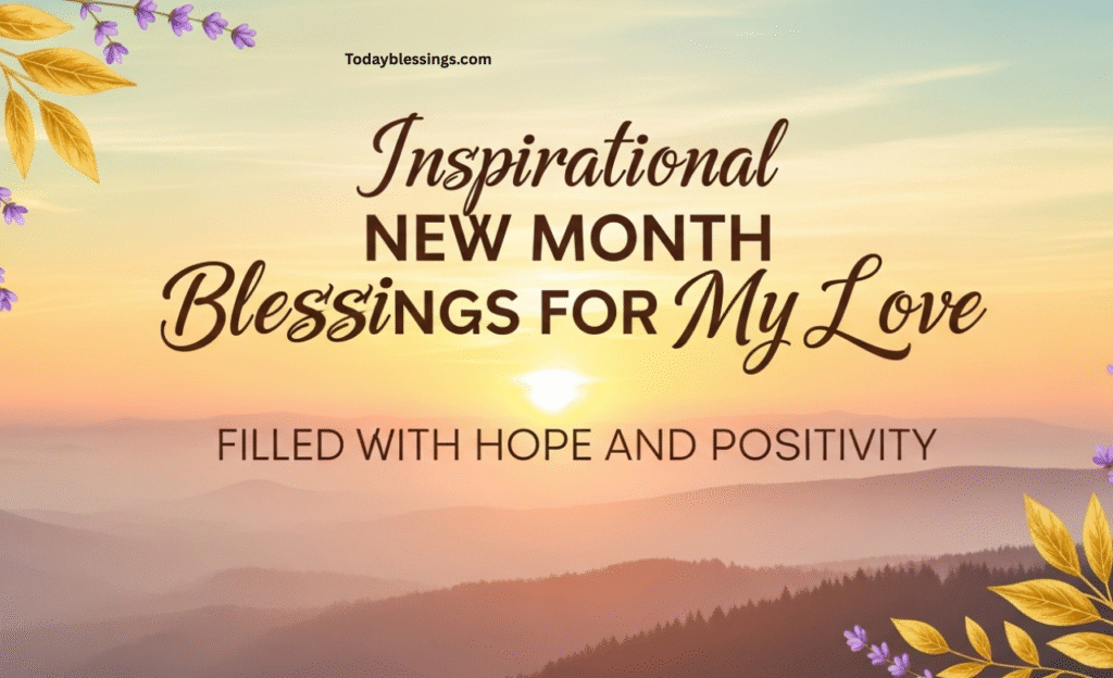 Inspirational New Month Blessings for My Love Filled with Hope and Positivity