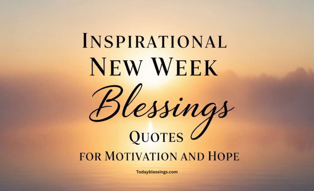 Inspirational New Week Blessings Quotes for Motivation and Hope