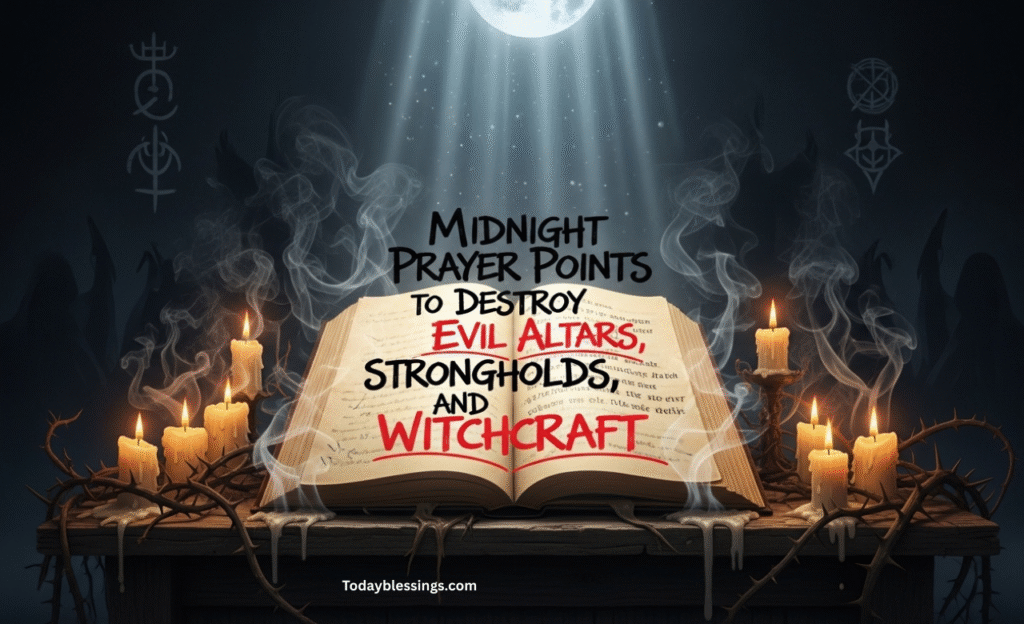 Midnight Prayer Points to Destroy Evil Altars, Strongholds, and Witchcraft