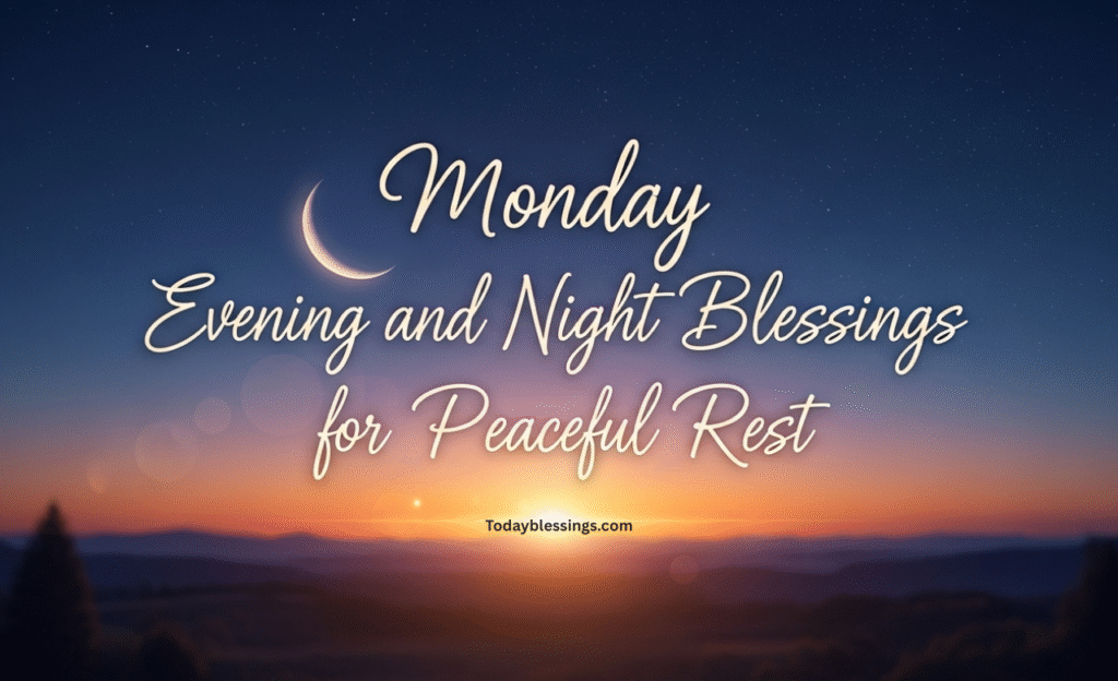 Monday Evening and Night Blessings for Peaceful Rest