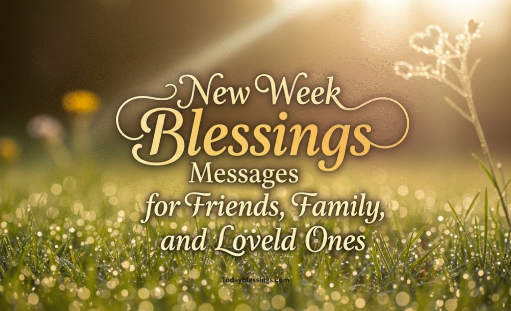 New Week Blessings Messages for Friends, Family, and Loved Ones