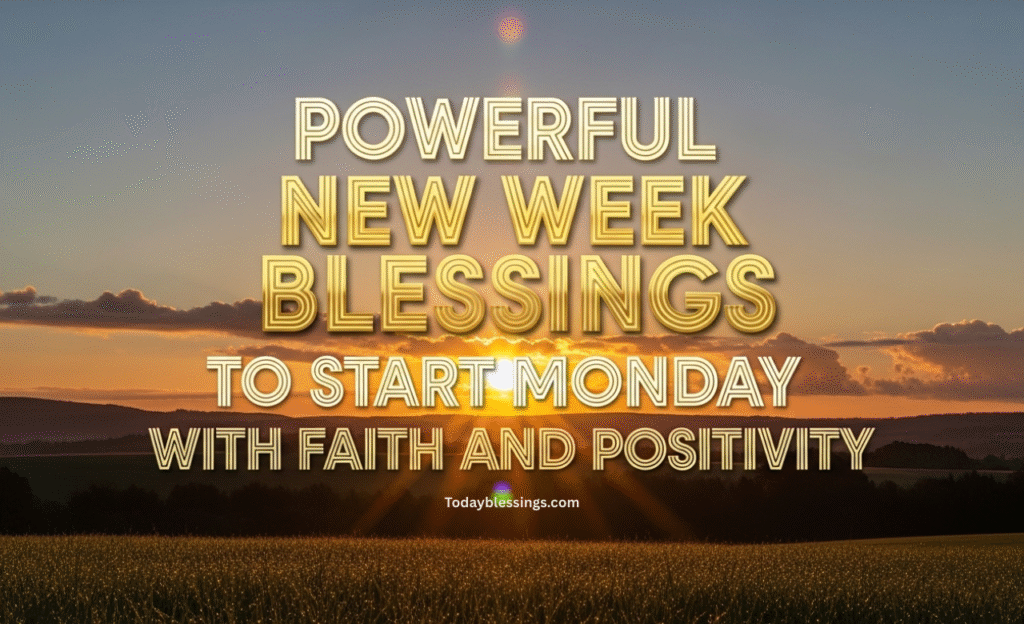 Powerful New Week Blessings to Start Monday with Faith and Positivity
