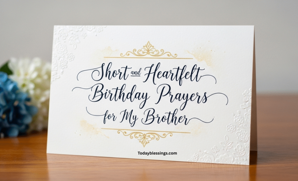 Short and Heartfelt Birthday Prayers for My Brother