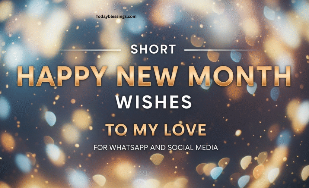Short Happy New Month Wishes to My Love for WhatsApp and Social Media