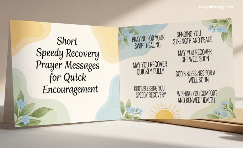 Short Speedy Recovery Prayer Messages for Quick Encouragement