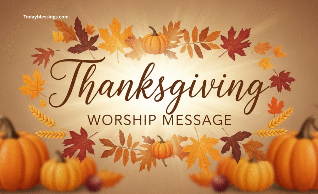 Thanksgiving worship message