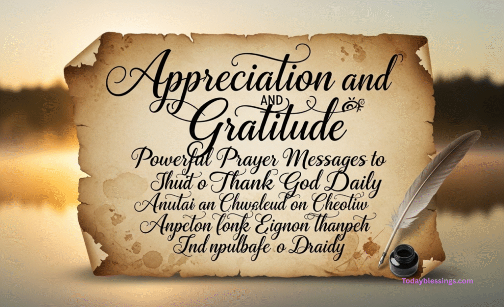 Appreciation and Gratitude Powerful Prayer Messages to Thank God Daily