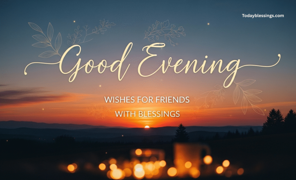 Beautiful Good Evening Wishes for Friends with Blessings