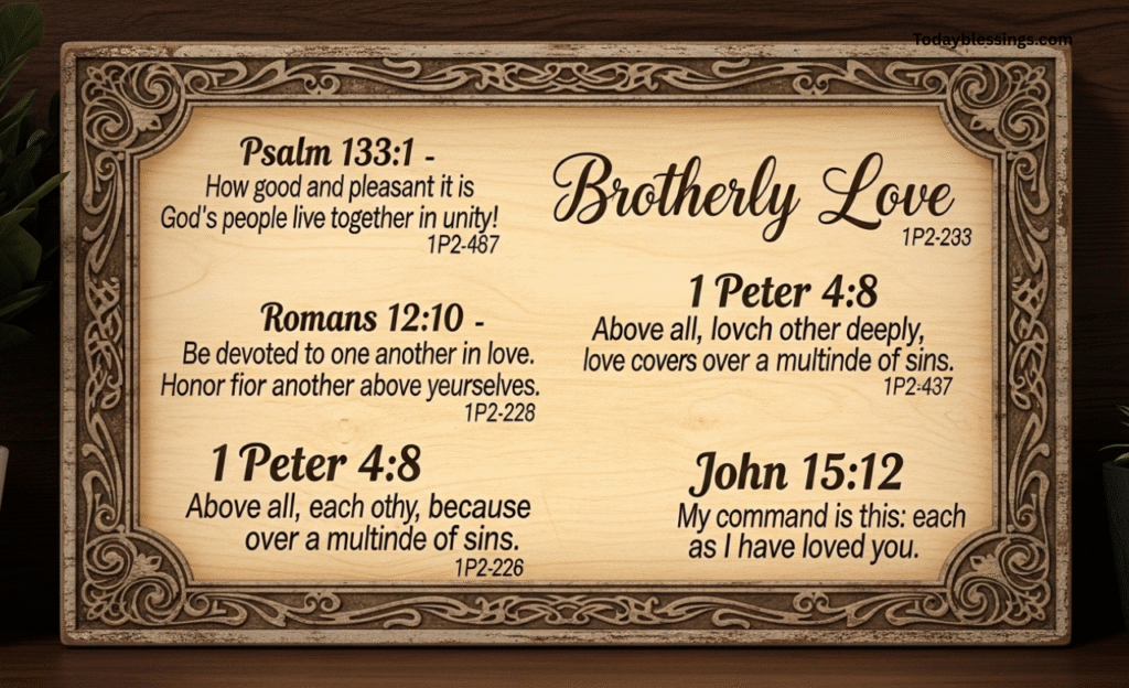 Bible Verses About Brotherly Love: Unity, Compassion & Faith