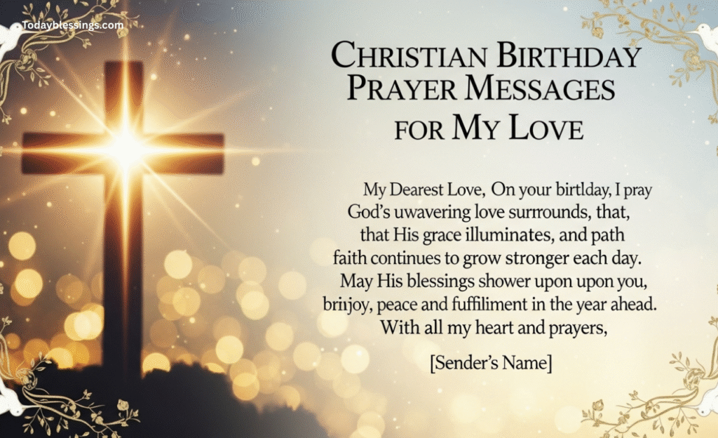 Christian Birthday Prayer Messages for My Love with Faith