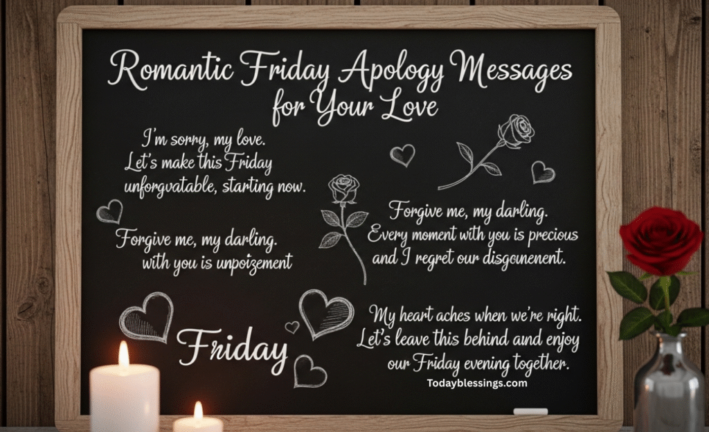 Romantic Friday Apology Messages for Your Love