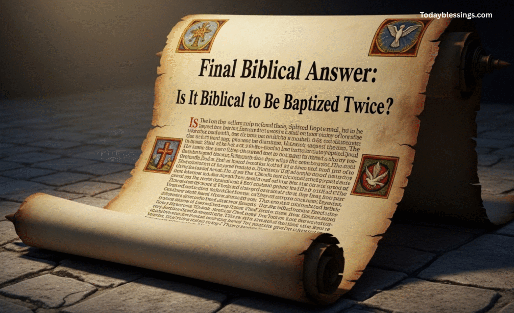 Final Biblical Answer: Is It Biblical to Be Baptized Twice?
