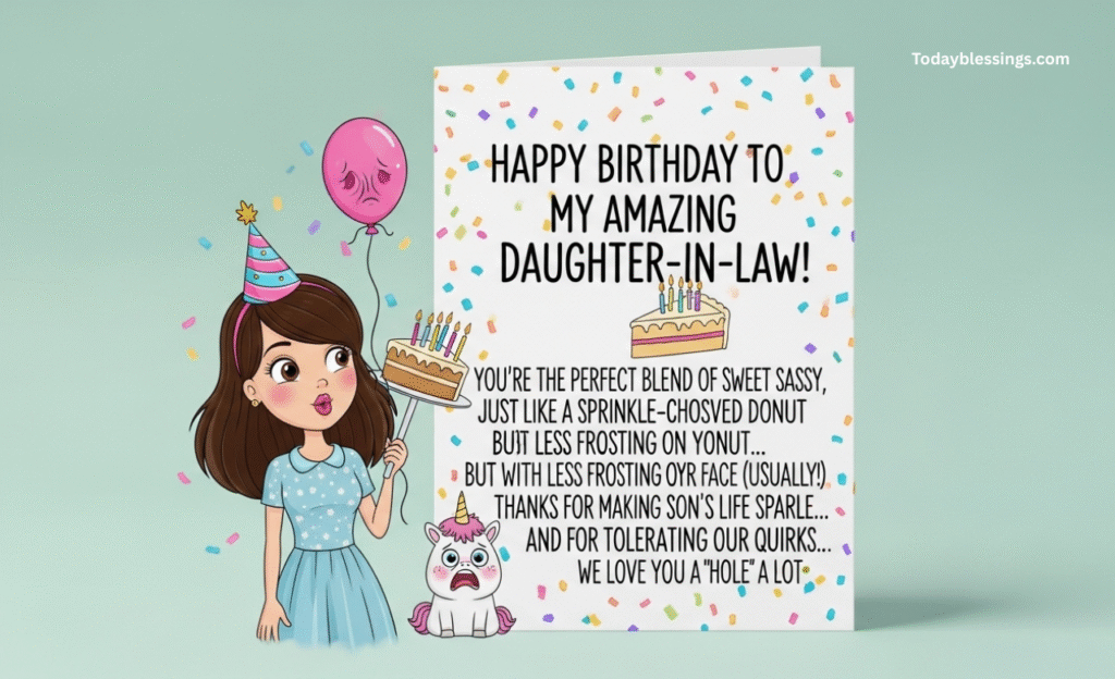 Funny Birthday Wishes for Daughter-in-Law to Make Her Smile