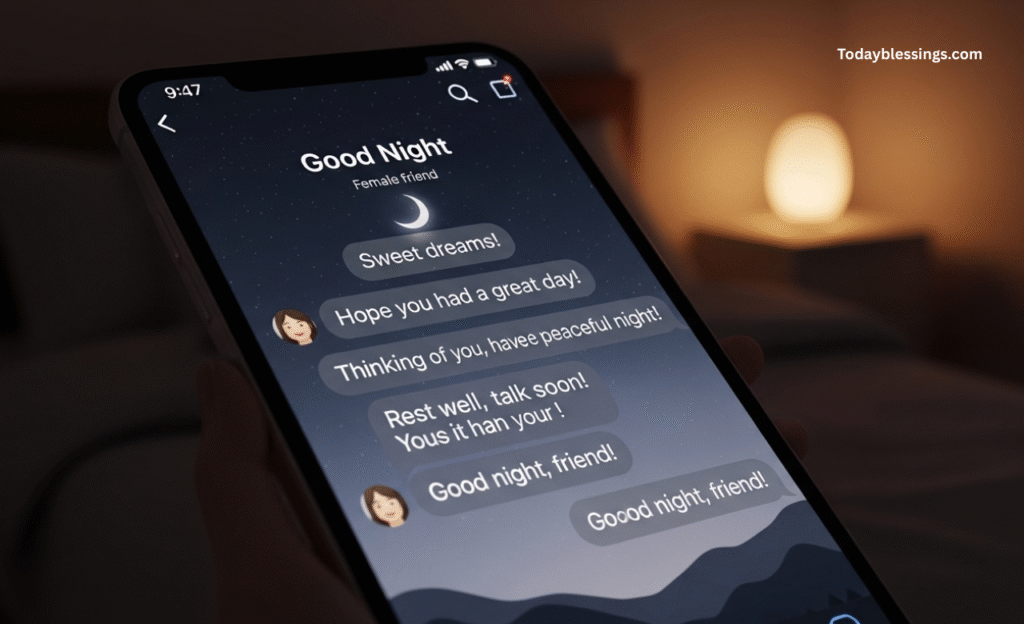 Good Night Messages for a Female Friend