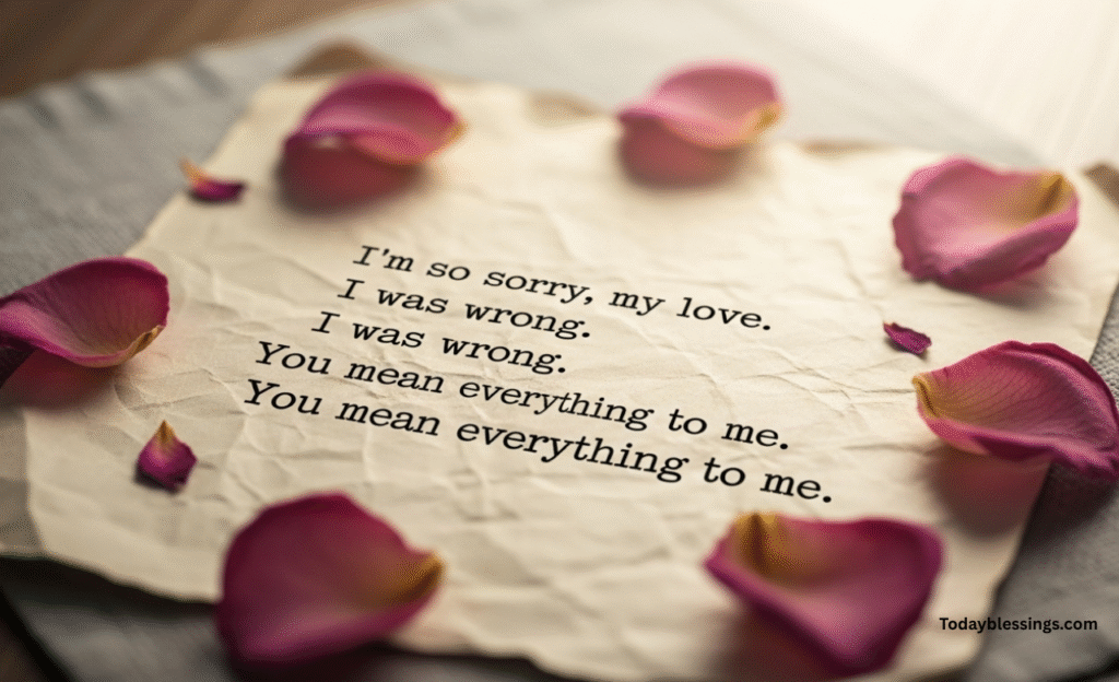 heart touching apology message for your girlfriend or wife