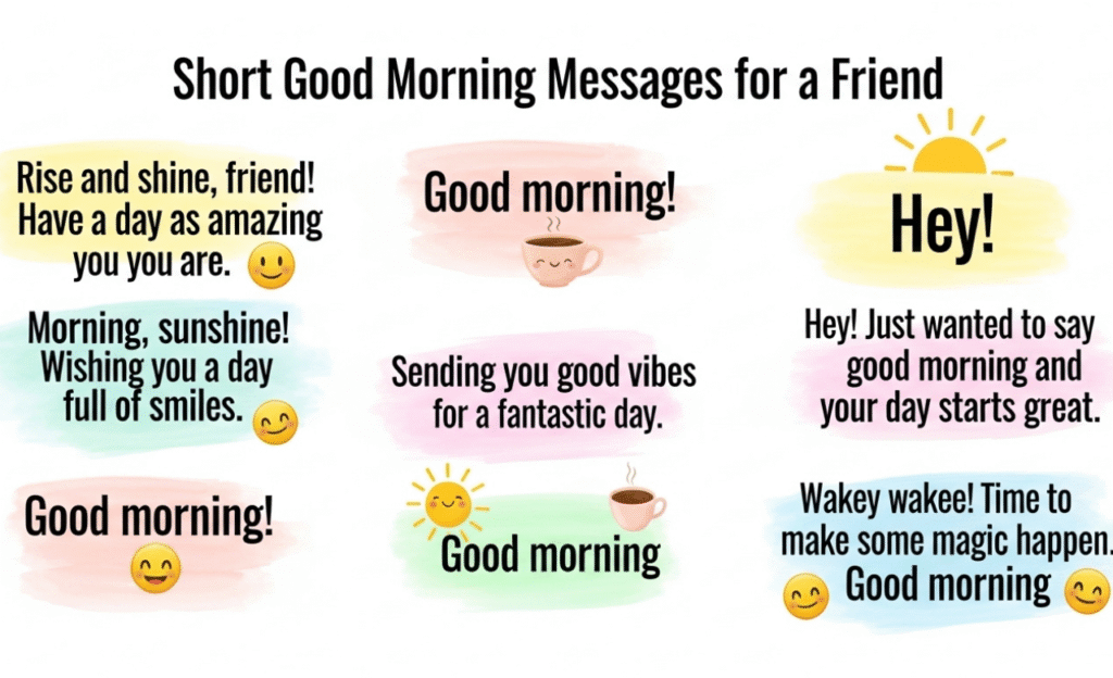 Short Good Morning Messages for a Friend