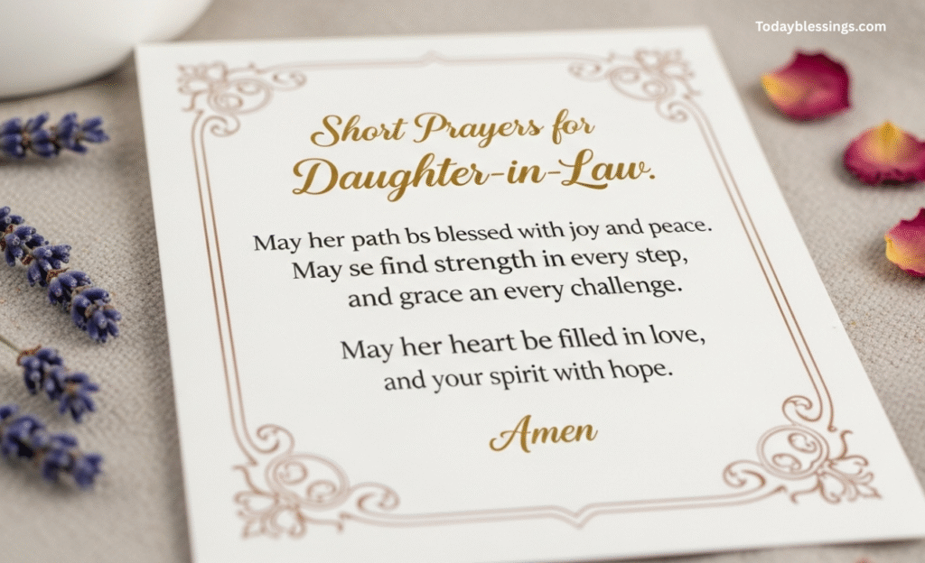 short prayers for daughter-in-law