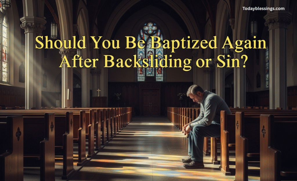 Should You Be Baptized Again After Backsliding or Sin?